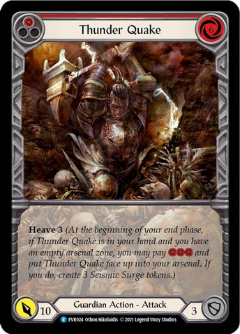 Image for Thunder Quake (Red) (Extended Art) (EVR024) (Everfest) - Flesh and Blood TCG