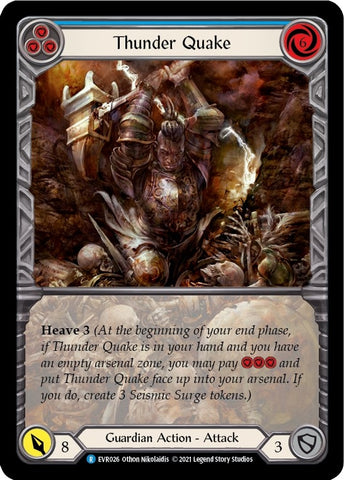 Image for Thunder Quake (Blue) (Extended Art) (EVR026) (Everfest) - Flesh and Blood TCG