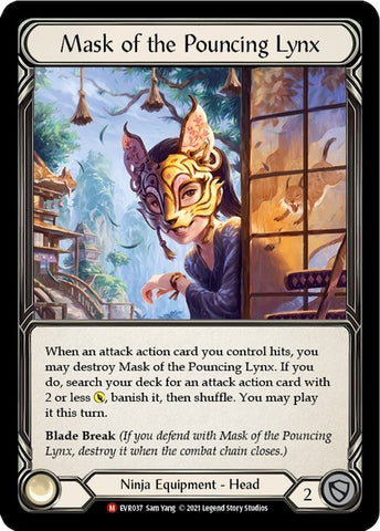 Image for Mask of the Pouncing Lynx (EVR037) (Everfest) - Flesh and Blood TCG
