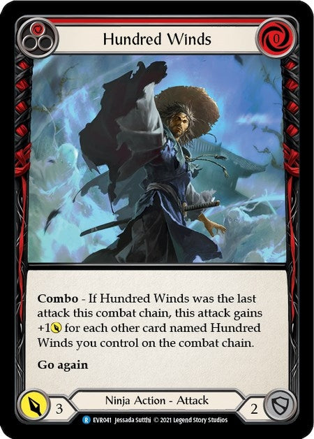 Image for Hundred Winds (Red) (EVR041) (Everfest) - Flesh and Blood TCG