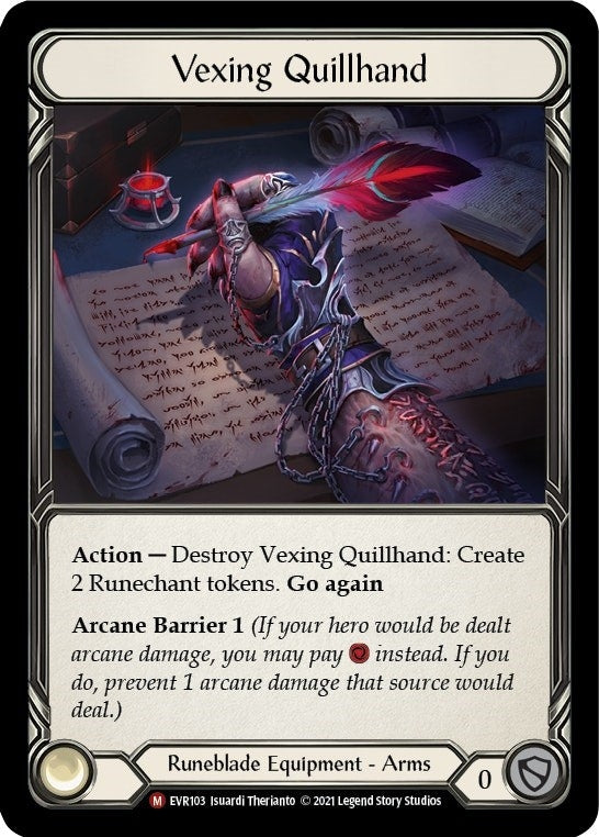 Image for Vexing Quillhand (EVR103) (Everfest) - Flesh and Blood TCG