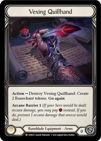 Image for Vexing Quillhand (EVR103) (Everfest) - Flesh and Blood TCG