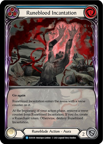 Image for Runeblood Incantation (Blue) (Extended Art) (EVR109) (Everfest) - Flesh and Blood TCG