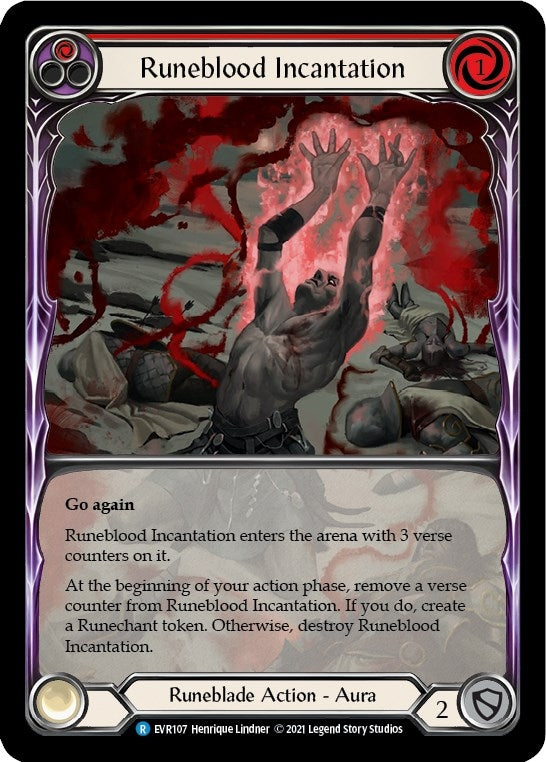 Image for Runeblood Incantation (Red) (Extended Art) (EVR107) (Everfest) - Flesh and Blood TCG