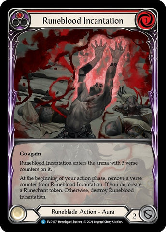 Image for Runeblood Incantation (Red) (Extended Art) (EVR107) (Everfest) - Flesh and Blood TCG