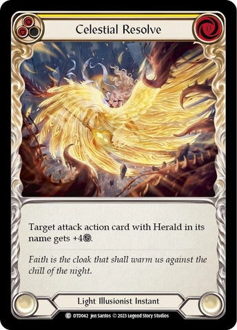 Image for Celestial Resolve (Yellow) (DTD042) - Flesh and Blood TCG