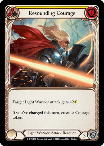 Image for Resounding Courage (Yellow) (DTD070) - Flesh and Blood TCG