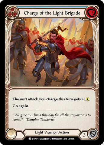 Image for Charge of the Light Brigade (Blue) (DTD074) - Flesh and Blood TCG