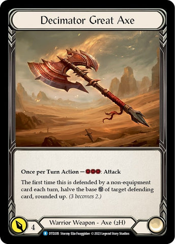 Image for Decimator Great Axe (DTD205) - Flesh and Blood TCG