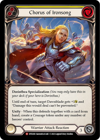 Image for Chorus of Ironsong (DTD208) - Flesh and Blood TCG