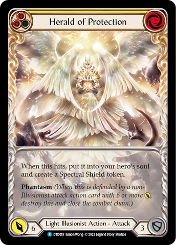 Image for Herald of Protection (Yellow) (DTD015) - Flesh and Blood TCG
