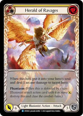 Image for Herald of Ravages (Yellow) (DTD018) - Flesh and Blood TCG