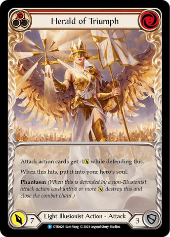 Image for Herald of Triumph (Red) (DTD026) - Flesh and Blood TCG