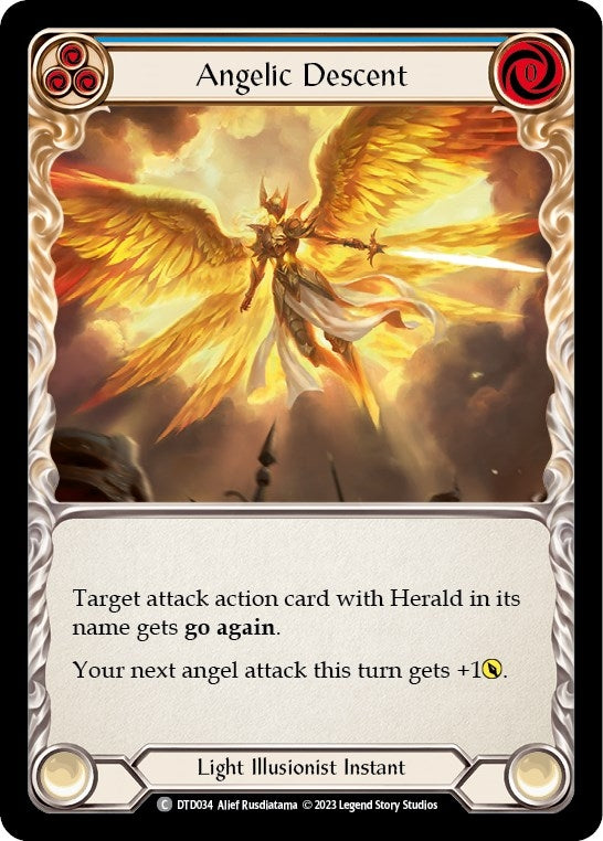 Image for Angelic Descent (Blue) (DTD034) - Flesh and Blood TCG