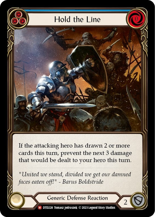 Image for Hold the Line (DTD228) - Flesh and Blood TCG