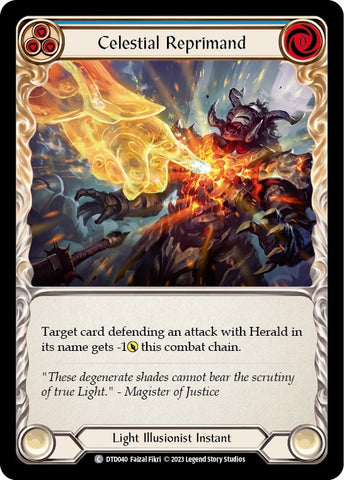 Image for Celestial Reprimand (Blue) (DTD040) - Flesh and Blood TCG