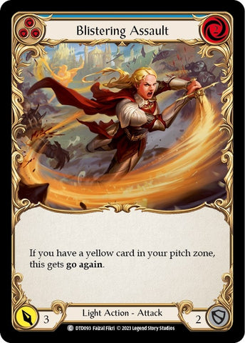 Image for Blistering Assault (Blue) (DTD093) - Flesh and Blood TCG