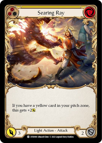 Image for Searing Ray (Yellow) (DTD098) - Flesh and Blood TCG