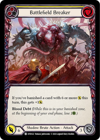 Image for Battlefield Breaker (Yellow) (DTD122) - Flesh and Blood TCG
