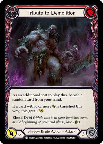 Image for Tribute to Demolition (Red) (DTD127) - Flesh and Blood TCG