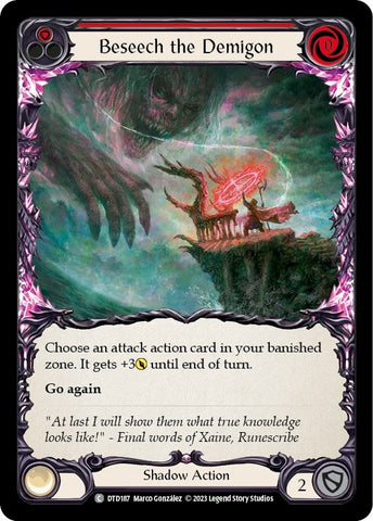 Image for Beseech the Demigon (Red) (DTD187) - Flesh and Blood TCG