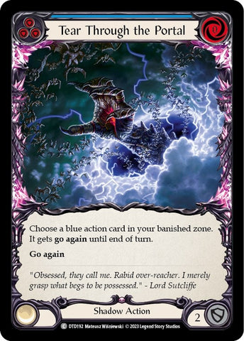 Image for Tear Through the Portal (Blue) (DTD192) - Flesh and Blood TCG