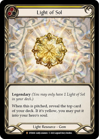 Image for Light of Sol (DTD000) - Flesh and Blood TCG