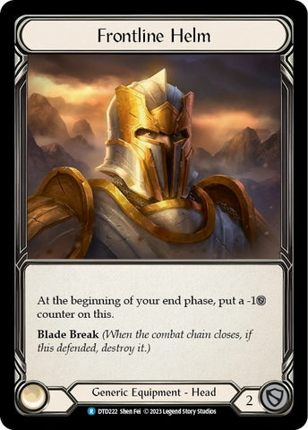 Image for Frontline Helm (DTD222) - Flesh and Blood TCG