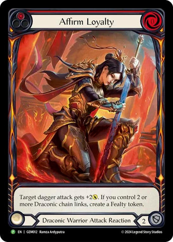 Image for Affirm Loyalty - GEM012 (GEM012) (GEM Pack 1) - Flesh and Blood TCG