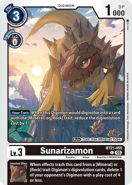 Image for Sunarizamon (BT21-055 C) (World Convergence) - Digimon Card Game