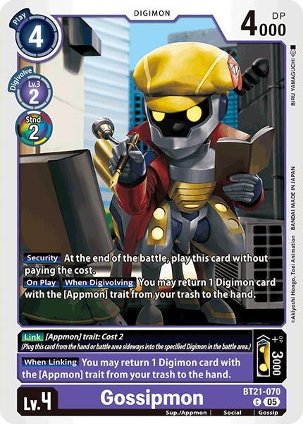 Image for Gossipmon (BT21-070 C) (World Convergence) - Digimon Card Game