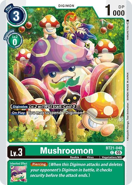 Image for Mushroomon (BT21-048 C) (World Convergence) - Digimon Card Game