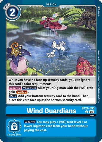Image for Wind Guardians (BT21-095 C) (World Convergence) - Digimon Card Game