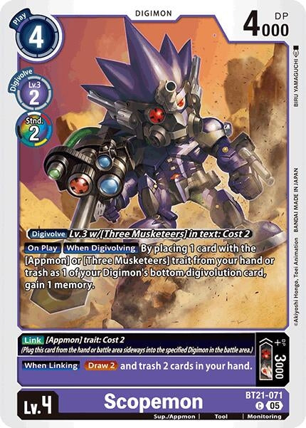 Image for Scopemon (BT21-071 C) (World Convergence) - Digimon Card Game