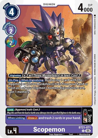 Image for Scopemon (BT21-071 C) (World Convergence) - Digimon Card Game