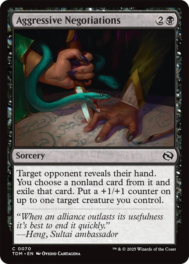 Image for Aggressive Negotiations (70) (Tarkir: Dragonstorm) - Magic: The Gathering