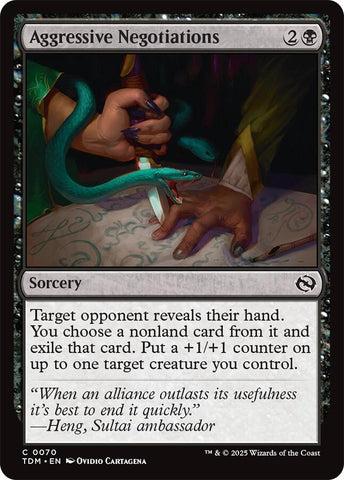 Image for Aggressive Negotiations (70) (Tarkir: Dragonstorm) - Magic: The Gathering