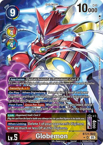 Image for Globemon (Alternate Art) (BT21-023 SR) (World Convergence) - Digimon Card Game