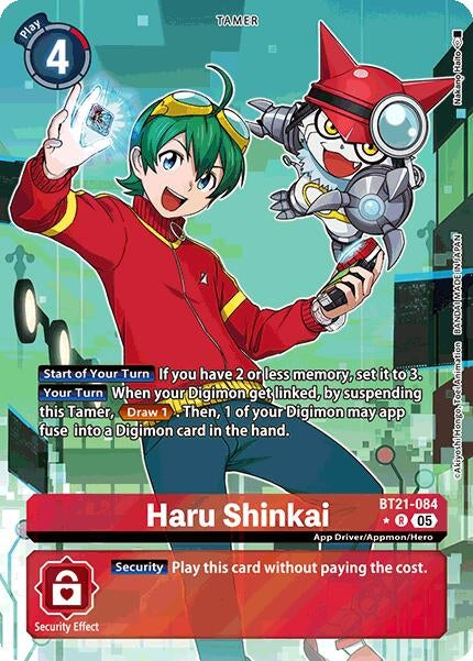 Image for Haru Shinkai (Alternate Art) (BT21-084 R) (World Convergence) - Digimon Card Game