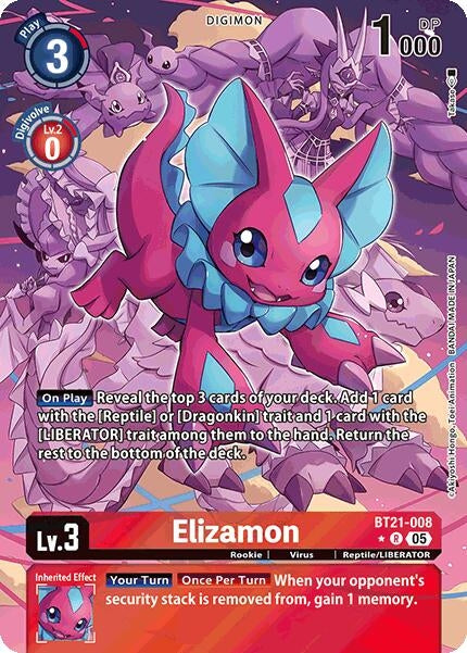 Image for Elizamon (Alternate Art) (BT21-008 R) (World Convergence) - Digimon Card Game