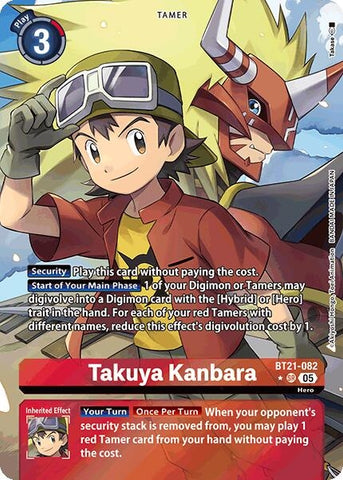 Image for Takuya Kanbara (Alternate Art) (BT21-082 SR) (World Convergence) - Digimon Card Game