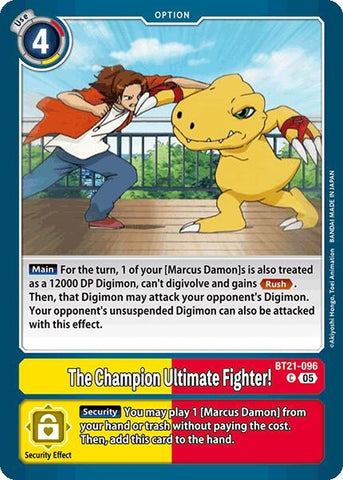 Image for The Champion Ultimate Fighter! (BT21-096 C) (World Convergence) - Digimon Card Game