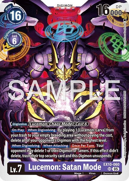 Image for Lucemon: Satan Mode (EX10-060 SR) (Sinister Order) - Digimon Card Game