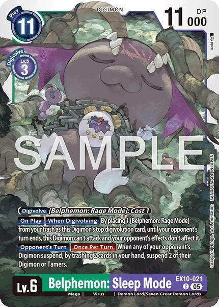 Image for Belphemon: Sleep Mode (EX10-021 C) (Sinister Order) - Digimon Card Game