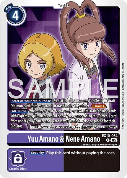 Image for Yuu Amano & Nene Amano (EX10-064 R) (Sinister Order) - Digimon Card Game