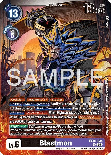 Image for Blastmon (EX10-034 R) (Sinister Order) - Digimon Card Game