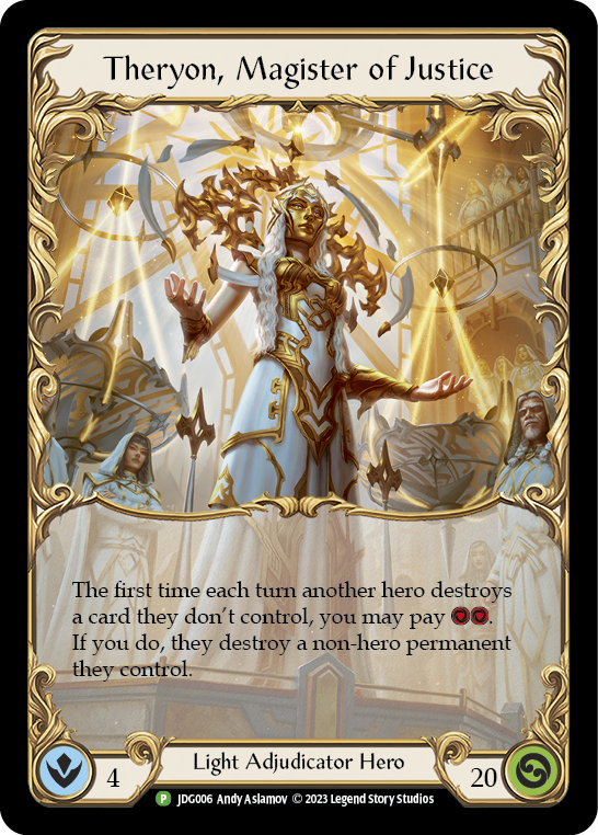 Theryon, Magister of Justice [JDG006] (Promo) Cold Foil
