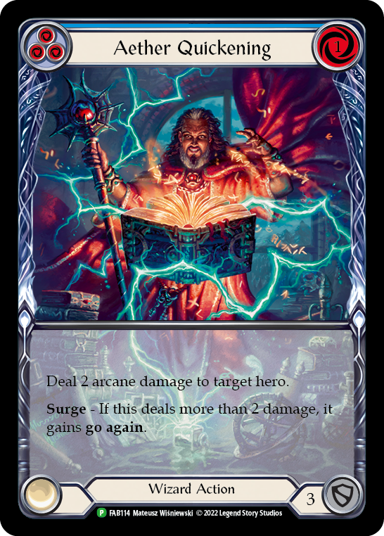 Aether Quickening (Blue) [FAB114] (Promo) Rainbow Foil