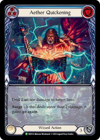 Aether Quickening (Blue) [FAB114] (Promo) Rainbow Foil