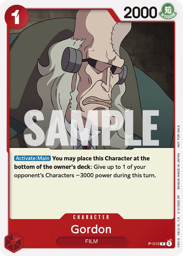 Gordon (One Piece Film Red) (P-013) [One Piece Promotion Cards]